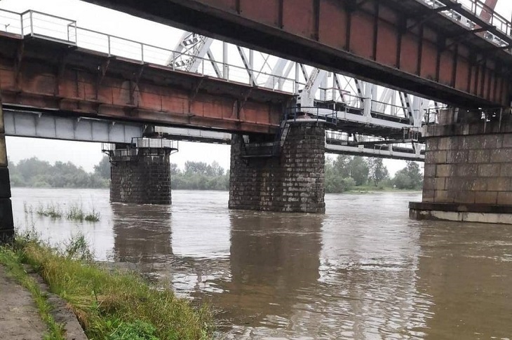 Уровень воды в реке Ия в Тулуне достиг 9,4 метра