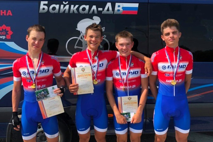 Сборная Приангарья победила в командной гонке на первенстве России по велоспорту-шоссе