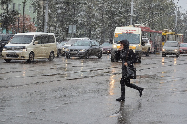 Снег с дождем ожидаются в Иркутске днем 3 ноября